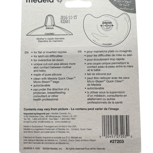 001 Medela Contact Nipple Shield 24mm - Set of Two - Picture 4 of 6